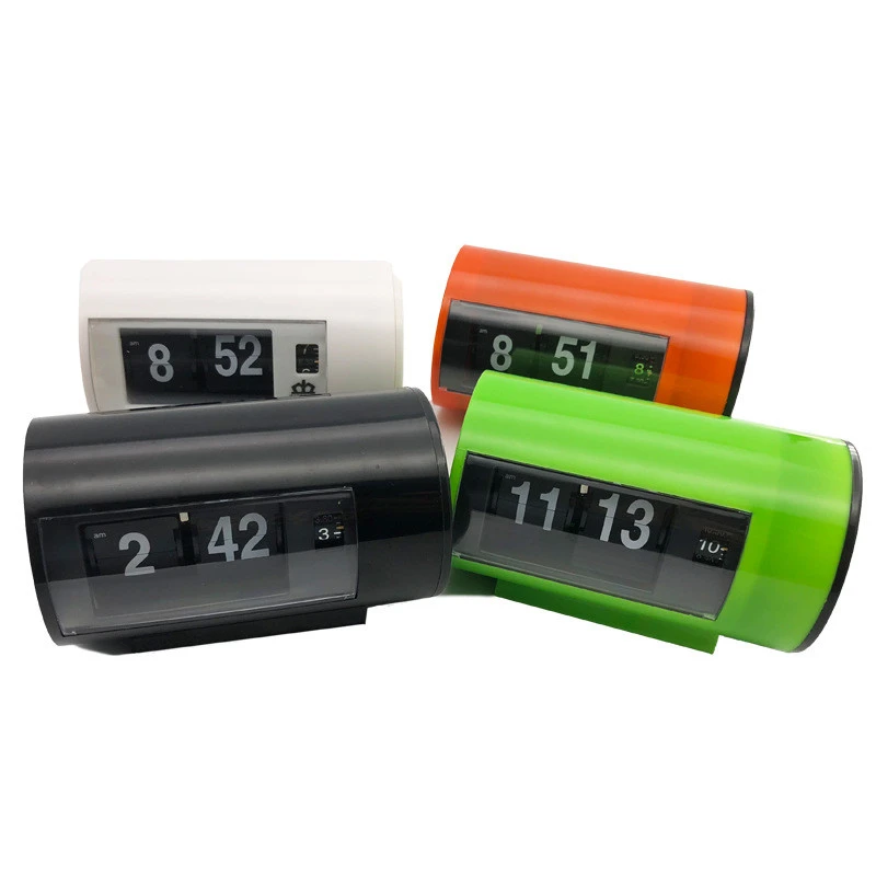 capsule plastic alarm flip desk clock