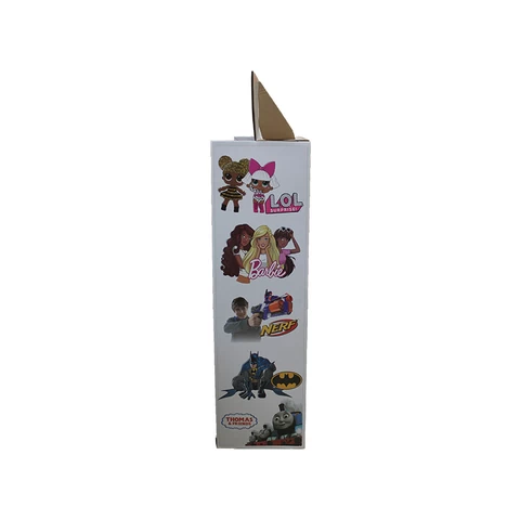 Cardboard Hanging Children Toy Display Rack Pdq Paper Carton Stand with Hooks