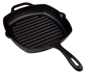 Cast Iron Square Grill Pan With Removable Handle