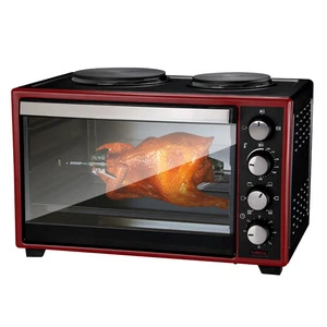 CB CE ROHS SAA 30L electric oven with two hot plate and rotisserie grill