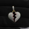 Certified Lab Grown Diamond Pendant for Men Premium Quality Broken Heart Design in Solid Gold Fine Pendants & Charms