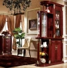 Cest La Vie High Glossy Antique Wood Living Room Divider Hall Cabinet Glass Door Wine Cabinets