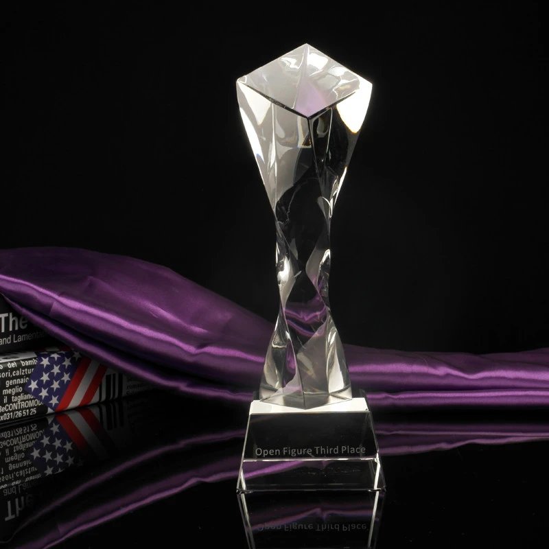 Cheap Crystal Trophy, Crystal Glass Award, Crystal Plaque for Souvenir Gifts
