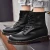 Import Cheap Leather martin boots Classical Fashionable doc martin boots 1460 Lace up 8 eyelets Back loop rubber shoe sole from China