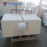 Cheap Prefab Homes White Artificial Quartz Stone Bathroom Vanity Top