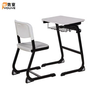 Cheap School Desk and Chair Manufacturers PP School Furniture Price List Study Single Classroom Desk and Chair