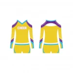 Child double knit stretch cheerleading uniforms with tackle wtill logo
