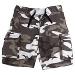 Children's camou printed cargo shorts