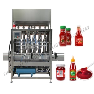 Chilli Fruit Jam Sauce Glass Bottle Auce Tomato Paste Filling And Sealing Packing Machine  Filler Filling Machine Price