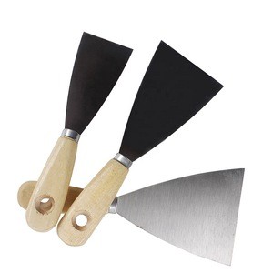 China Factory Cheap Cottonwood Handle Putty Knife Carbon Steel Scraper Painters Knife