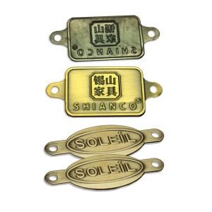 China Factory Wholesale Customized Electroplated Silk Screen Copper Brass/Bronze/Golden/Nickel/Chrome Product Labels