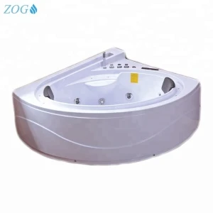 China supplier light up circle waterfall whirlpool bathtub for two people