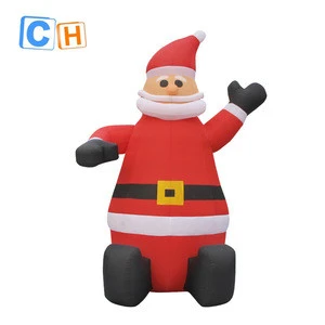 Christmas inflatables 4mH huge inflatable Santa Claus advertising inflatables for event