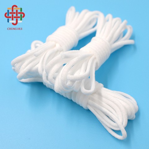CHUNGHUI Soft 3mm Disposable Nylon Spandex Mask Rope Rubber Band Elastic Cord Band Face Ear Loop for Medical Mask