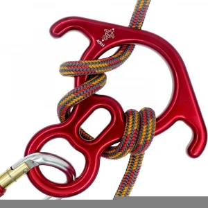 CLIMBING 40KN Rescue Figure 8 Descender with Bent-Ear Rappelling Gear Belay Device