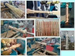 cnc wood lathe for twisting wood staircases furniture components