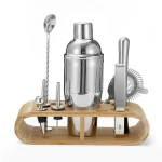 Cocktail Shaker Bar Tools Set Brushed Stainless Steel Bartender Kit  with All Bar Accessories Cocktail Strainer
