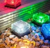 colorful IP65 outdoor led solar ice glass brick light