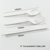 Colorful Non Plastic Disposable Cutlery Pla Corn Custom Made Tableware Wholesale Pack Cutlery ODM Flatware Manufacturers