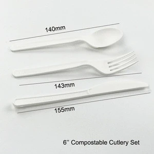 Colorful Non Plastic Disposable Cutlery Pla Corn Custom Made Tableware Wholesale Pack Cutlery ODM Flatware Manufacturers