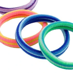 Colorful nylon knitted hair ties elastic hair bands wholesale