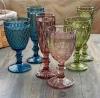 Colorful Relief office water cups Dessert Salad bar glass