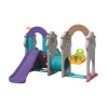 Combination Colorful Plastic Playground Plastic slide and swing indoor playhouse for kids