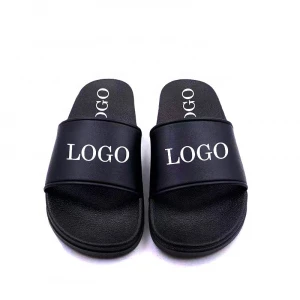 Comfortable Multiple Colors Black Blank Custom Logo Rubber Slippers Slides Sandals for Men Women