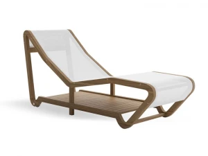 Commercial luxury patio furniture  Outdoor Teak wood  Sun lounger