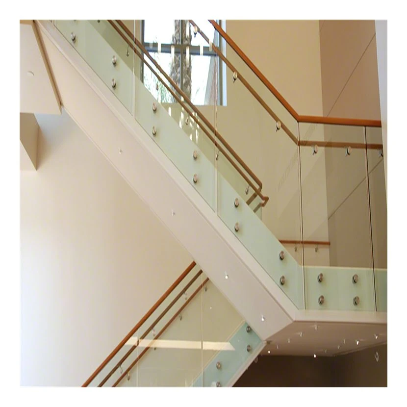 Competitive Price High Grade Side Mount Frameless Tempered Glass Stair Railing
