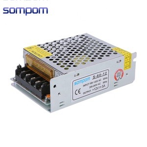 Constant Voltage SMPS 110v 220V AC to DC 12V LED Driver 60W 5A Strip Switching Power Supply