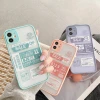 Contrast color air ticket Back cover for iPhone 11 DHL express custom Silicone PC designers phone case for iPhone 11 pro max
