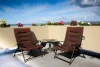 Cozy Garden Furniture Folding Chair 3 pcs Bistro set