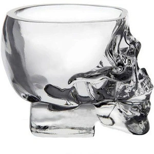Creative 75ml crystal tequila whisky wine lead free skull shot glass