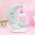 Import Creative Flying Pink Blue Unicorn  Moon with Wings on Cloud with LED Light Children Best Romantic Night Light Resin Crafts from China