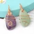 CSJA wholesale copper wire wrap irregular bead crystal necklace healing pendant charm for men women G196