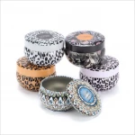 Custom 6 oz tinplate universal candle packaging tin cans exquisite drum candle cans tea packaging tin boxes