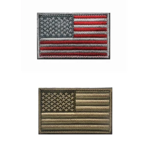 Custom american usa flag army embroidery patches, embroidered Tactical Patch Military Armband Army Badge with Hook and Loop