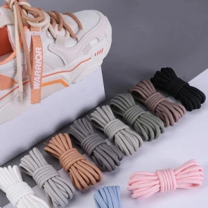 custom drawcords custom colorful polyester elastic thick white flat shoelaces for sneaker shoe laces colorful sports laces