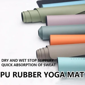 Custom Logo Larger Size 12 Pattern Colorful Available PU Rubber Anti Slip Sweat Absorption Pilates Yoga Mat