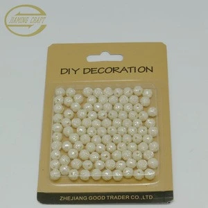 custom loose plastic flat back pearl beads for garment accessory