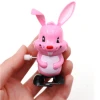 Custom make 3d plastic rabbit figure wind up toy