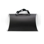 Custom Pillow Shaped Box Packaging Gift Hair Extension Virgin Wig Kraft Pillow Box Packaging With Handle Hook