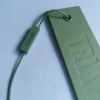 Custom Plastic Watch Label Seal Tags green paper hang  clothing string hand tag for garment