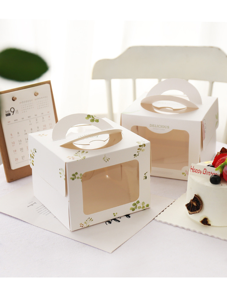 Buy Custom Printed Cardboard Paper Cake Box With Window/handle from ...
