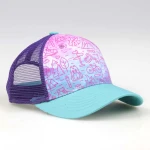 Custom toddler size 100% cotton top quality trucker hat baby trucker cap