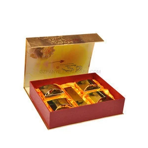 Customize Golden Packaging Portable Corrugated Gift Box for Mooncake