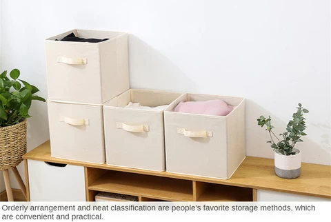 Customized High Quality  Foldable Non Woven Storage Box For Home Organizer