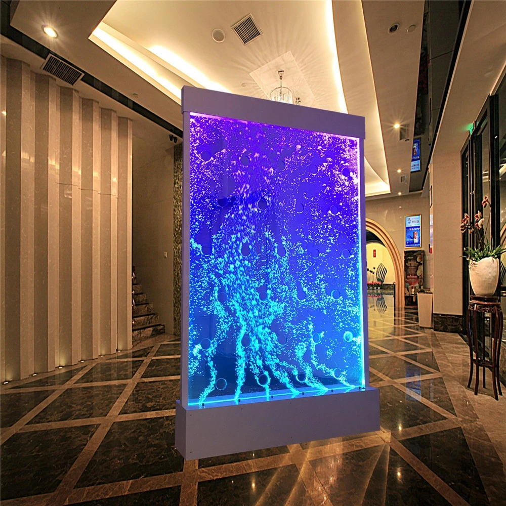 Customized indoor fountains screens dividers led water bubble panel/bubble wall