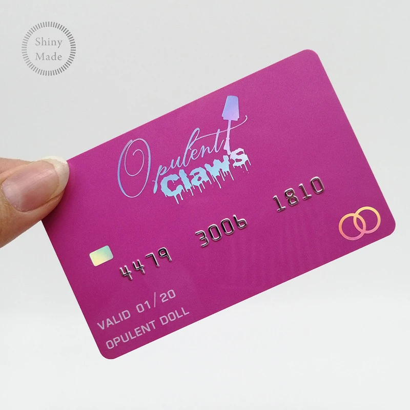 Customized Master Emv Chip Hologram Printing Plastic Business Cards / PVC Blank Membership Credit Card Size With Magnetic Visa